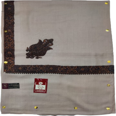 Original Kashmiri Pashmina Pure Wool Gents, Men Shawl in Medium Border image