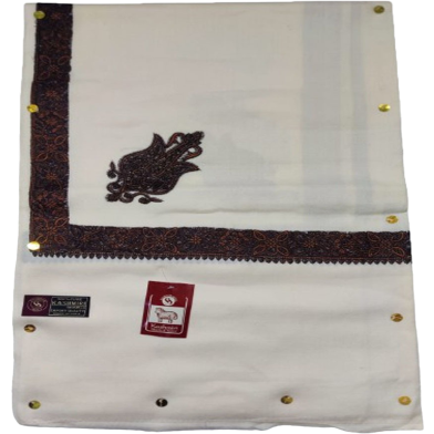 Original Kashmiri Pashmina Pure Wool Gents, Men Shawl in Medium Border image