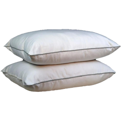 Original Shimul Fiber Head Pillow Cotton Fabric White 18x24 Inch image