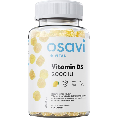 Osavi Vitamin D3 2000 IU 60 Gummies Lemon Flavour image