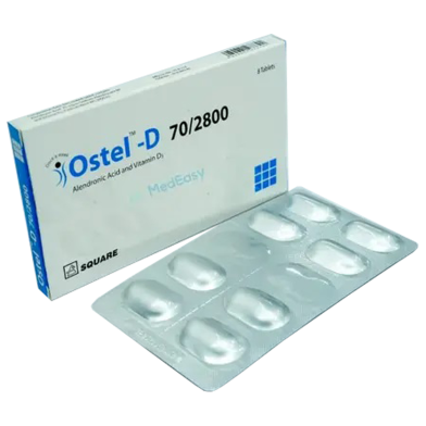 Ostel D 70 mg Plus 2800 8's Strip Tablets image