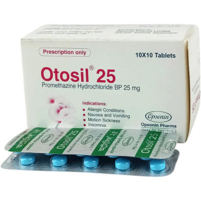 Otosil 25 mg Tablet 10'S Pack image