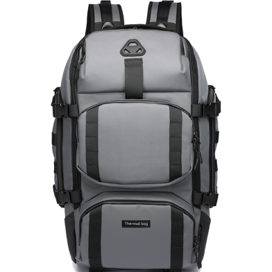 Ozuko 9386 Multi Pocket Hiking Travel Backpack (Grey) image