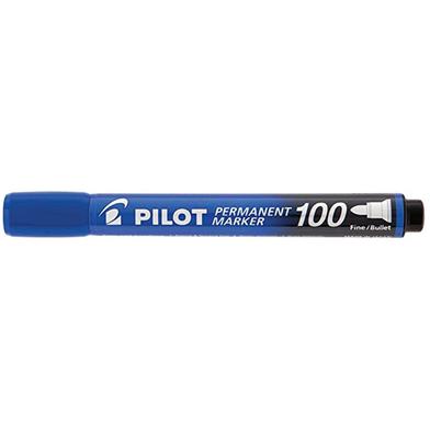 Pilot Permanent Marker 100, Fine Bullet Tip, Black Single Pen