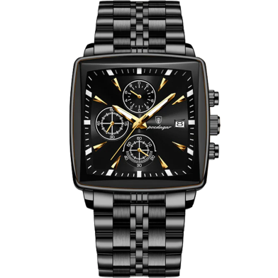 POEDAGAR 866 Luxury Square Chronograph Men’s Watch image