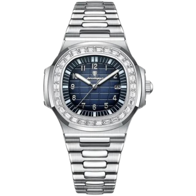 POEDAGAR Luxury Square Men's Wristwatch image