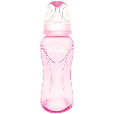 PUR Advanced Slim Neck Feeding Bottle 8oz./250ml – (Pink) image