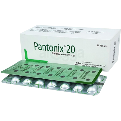 Pantonix 20 mg 14's Strip Tablet image