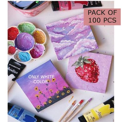 PaperTree White Square Size Art Card (4.5 inch) - 100 Pcs image