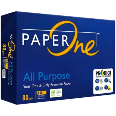 Paper One A3 All Purpose Paper 80 GSM - 500 Sheets image