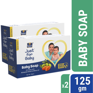 Parachute Just for Baby - Baby Soap 125g Pack of 2 Combo (125g x 2) image