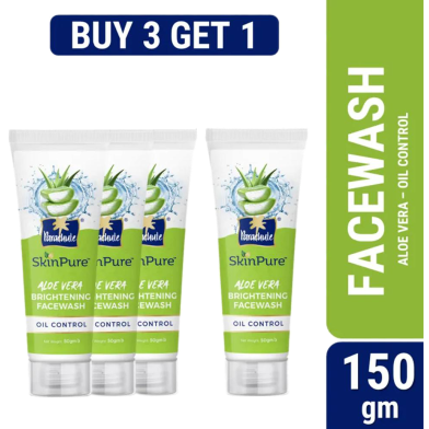 Parachute SkinPure Aloe Vera Brightening Facewash (Oil Control) 50gm (Buy 3 Get 1 Free) image