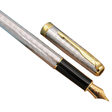 Parker Sonnet Cascade Silver Gt Fountain Pen( Made In France) Fountain Pen silver - 1pcs image