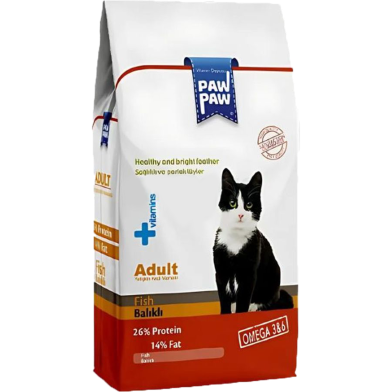 Paw Paw Adult Cat Food Fish Flavour 500 gm image