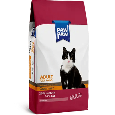 Paw Paw Adult Cat Food Gourmeat Dried Lamb Meat Fish Meal and Chicken Meat Flavour 7 kg image