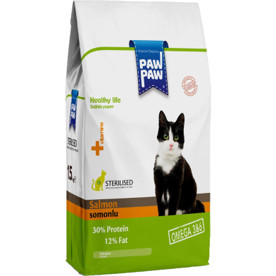 Paw Paw Adult Cat Food Salmon Flavour 1.5 kg image