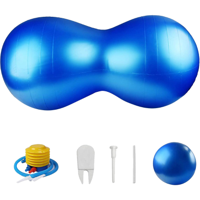 Peanut Ball, Peanut Exercise Ball, Yoga Ball, Gym Ball, Pregnancy Ball, Peanut Stability Ball, For Kids Therapy, Labor Birthing, Core Strength Training (Include Pump) image