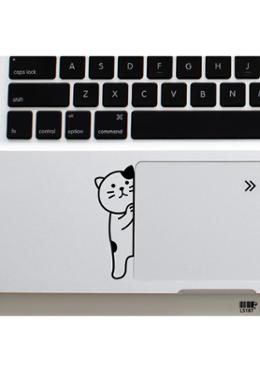 DDecorator Peeking Cat (Left) Laptop Sticker image