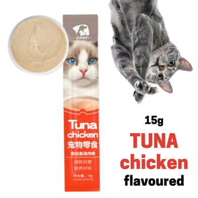 Pelen Creamy Cat Treats 15G Tuna And Chicken Flavour image