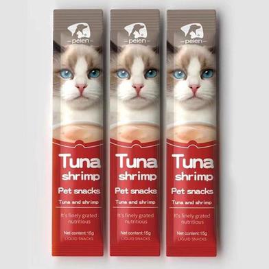 Pelen Creamy Cat Treats 15G Tuna And Shrimp Flavour image
