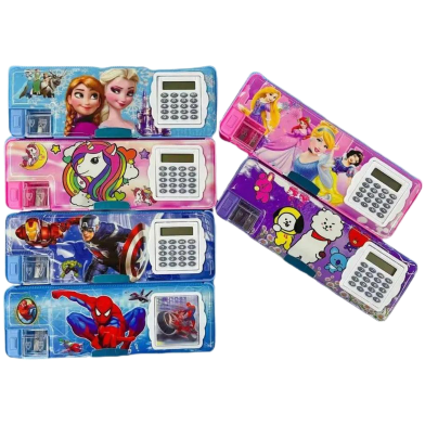 Pencil Box With Calculator And For Kids For School Any Colour image