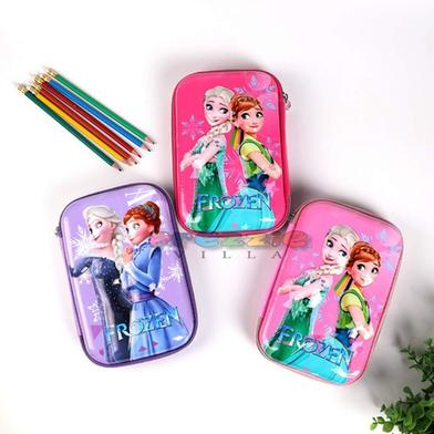 Colorful Candy Clear Pencil Bags Transparent Plastic Pen Case Box