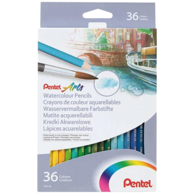 Pentel 36 Water Color Pencils Set image