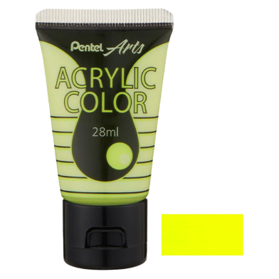 Pentel Acrylic Color 28ML - FLUORESCENT LEMON image