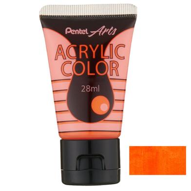 Pentel Acrylic Color 28ML - Fluorescent Orange image