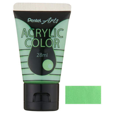 Pentel Acrylic Color 28ML - Metallic Yellow Green image