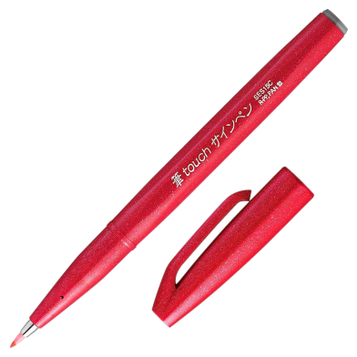 Pentel Brush Sign Pen - Red image