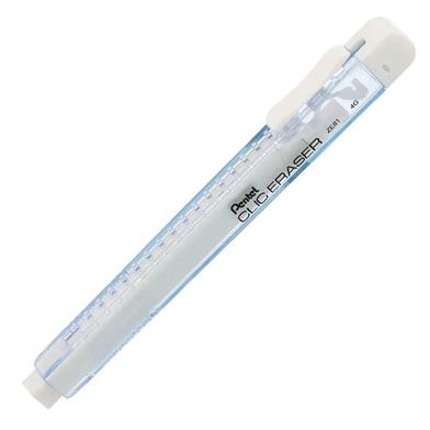 Pentel Clic Eraser ZE81-Transparent Blue Barrel White(NON PVC) image