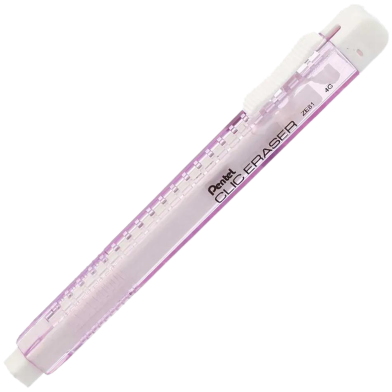 Pentel Clic Eraser ZE81-Transparent Violet Barrel White(NON PVC) image