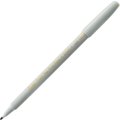 Pentel Color Pen Single Color Silver Grey image