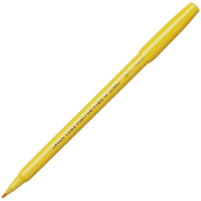 Pentel Color Pen Single Color Yellow image