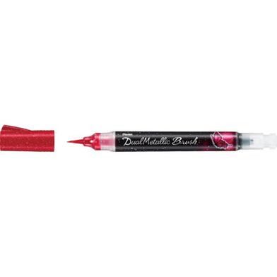 Pentel Dual Metallic Brush-Pink Plus Metallic Pink image