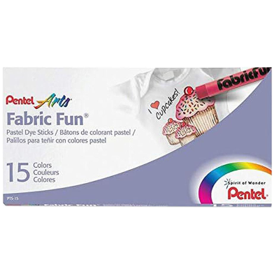 Pentel Fabric Fun Pastel Dye Sticks15 Colors Set image