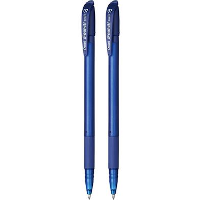 Pentel Feel IT 0.7mm Ball Pen Blue Ink - 2 Pcs image