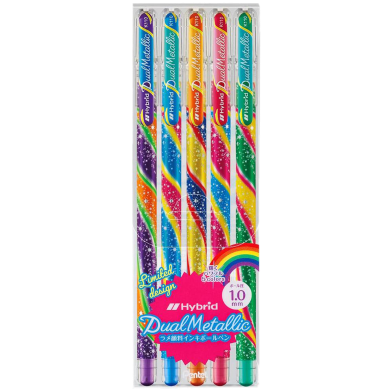 Pentel Hybrid Ball Pen Multicolor lnk (0.1mm) - 5 Pcs image
