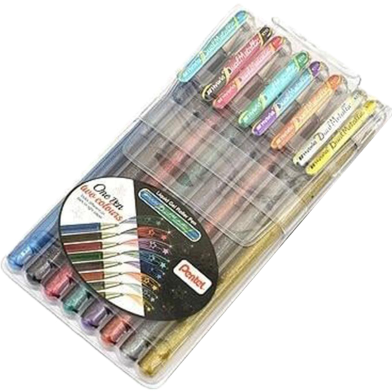 Pentel Hybrid Ball pen Multi Color Ink (0.1mm) - 8 Pcs image