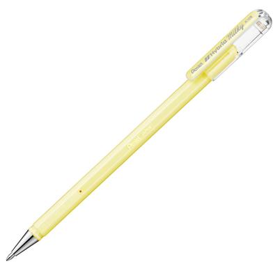 Pentel Hybrid Milky Gel pen Yellow Ink (0.8mm) - 1 Pcs image