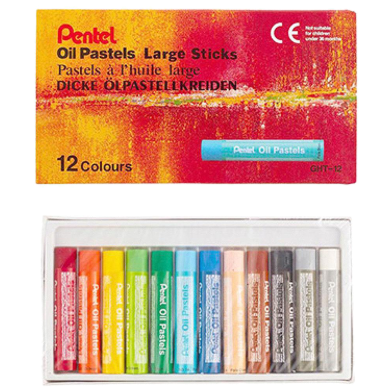 Pentel Oil Pastel Large Stick 12 Colors Set image