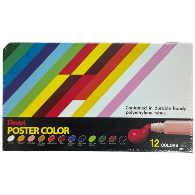 Pentel Poster 12 Colors Set IN PE Tube image