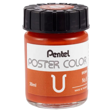 Pentel Poster Color 30cc WPU -Brown image