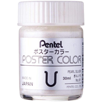 Pentel Poster Color WPU 30cc - Pearl Silver image
