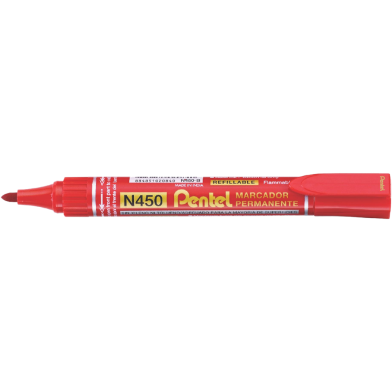 Pentel Refillable Permanent Marker Bullet Point - Red image