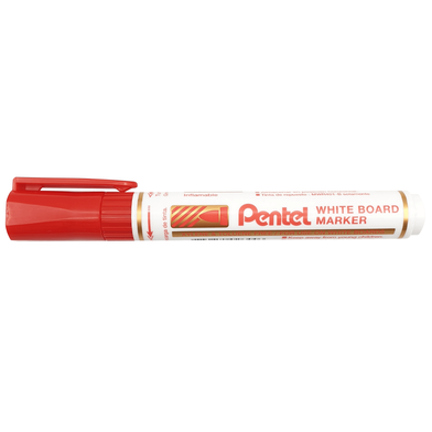 Pentel Refillable White Board Marker Bullet Point-Red image