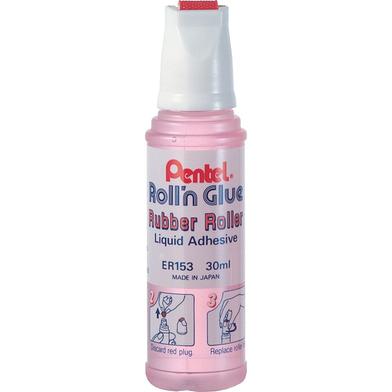 Pentel Roll'n Glue Rubber Roller Liquid Adhesive 30ml image