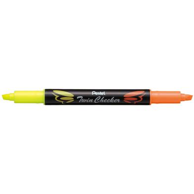 Pentel Twin Color Tip Highlighter-Yellow/Orange image