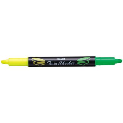Pentel Twin Color Tip Highlighter-Yellow/Light Green image